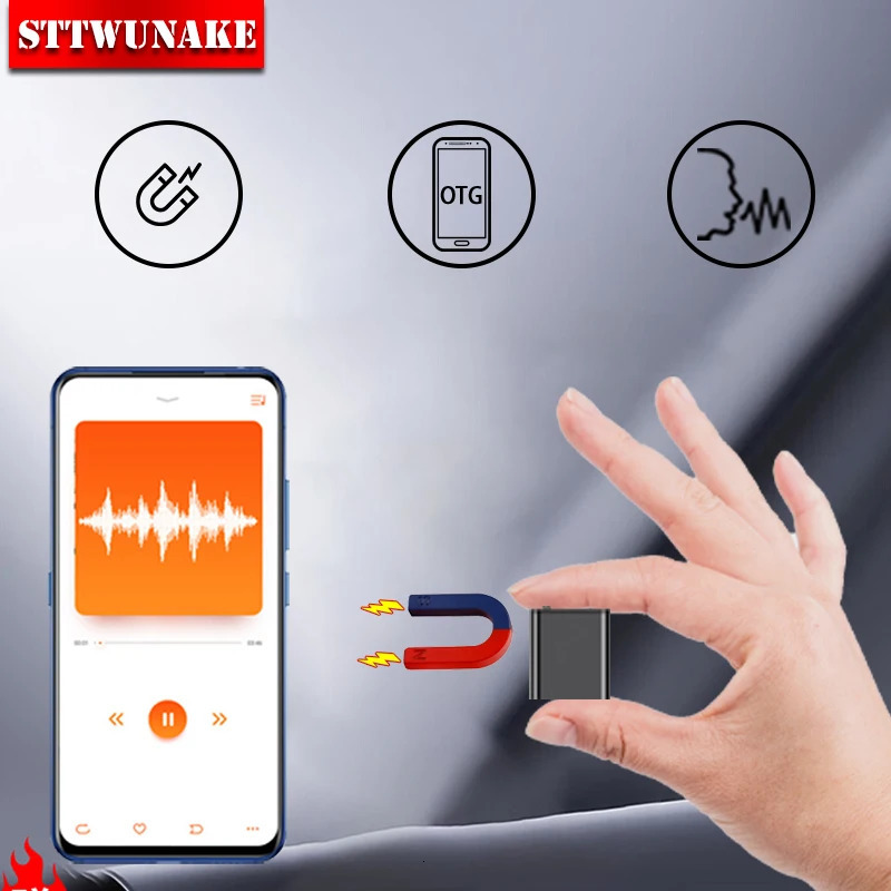 Only 0.25cm miniature voice activated recorder with built-in magnet miniature digital audio recording device Dictophone STTWUNAKE 241209