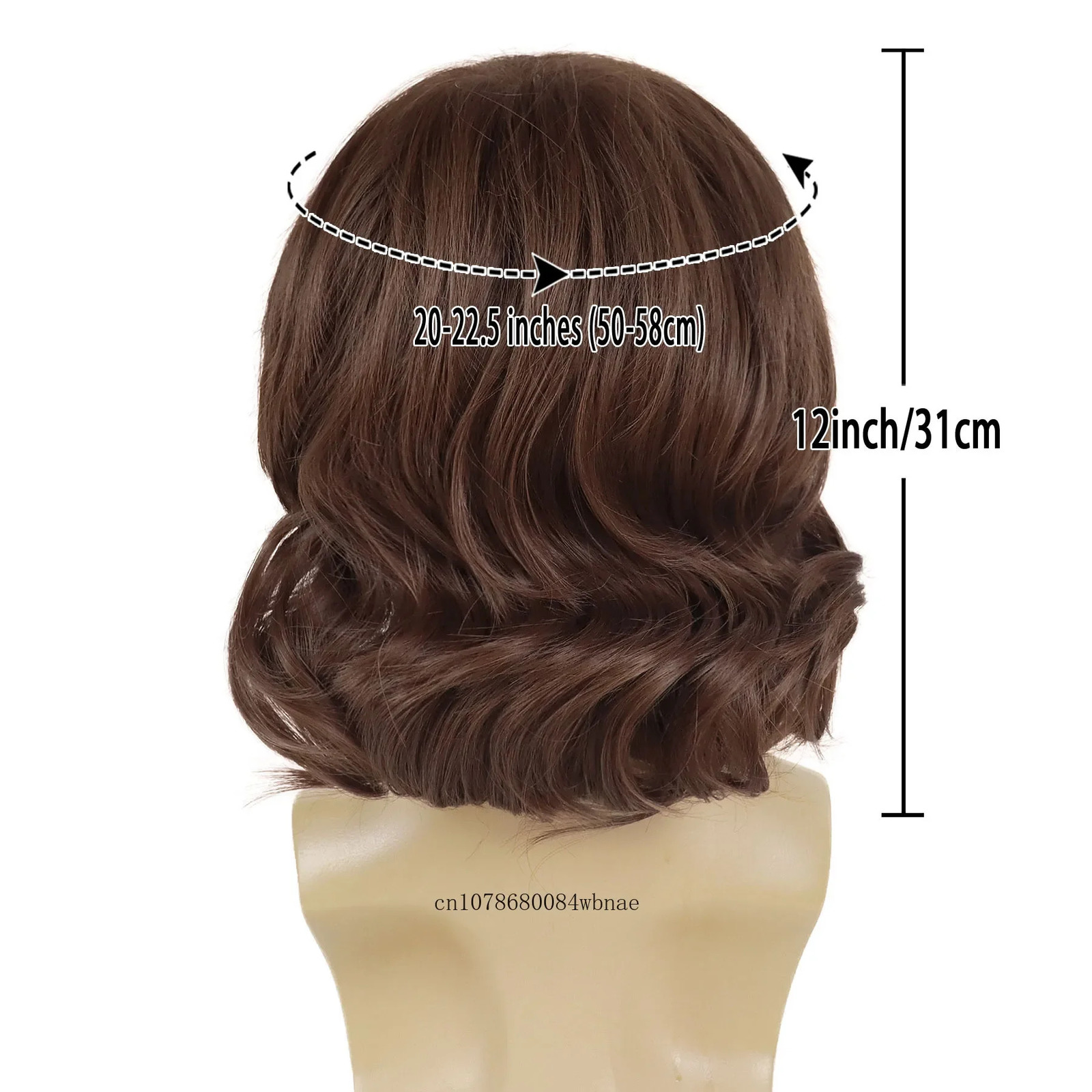 Synthetic Hair Brown Wig with Bangs Short Curly Wig for Men Man Male Guys 70s Costume Use Cosplay Anime Shaggy Wigs 241213