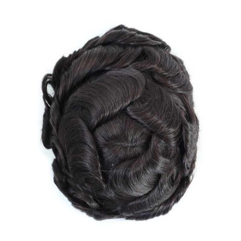 Men Toupee Indian Human Hair Wigs Thin Skin Human Remy Hair Wigs With Knots Invisible Natural Hairline Indian Hair System Units 241213