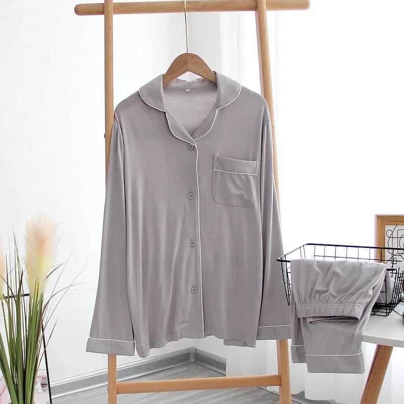 Modal Sleep Wear Women Pajamas Set Long-sleeved Long Trousers Women Home Clothes Plus Size Two-piece Suit for HomewearC241213