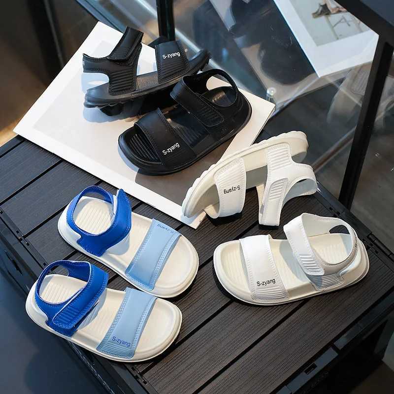Sandals Summer Platform Sandals for Boys Childrens Open Toe Baby Boy Shoes New Sports Kids Soft Bottom Boy Beach Shoes Flat Heel H04253 H241213