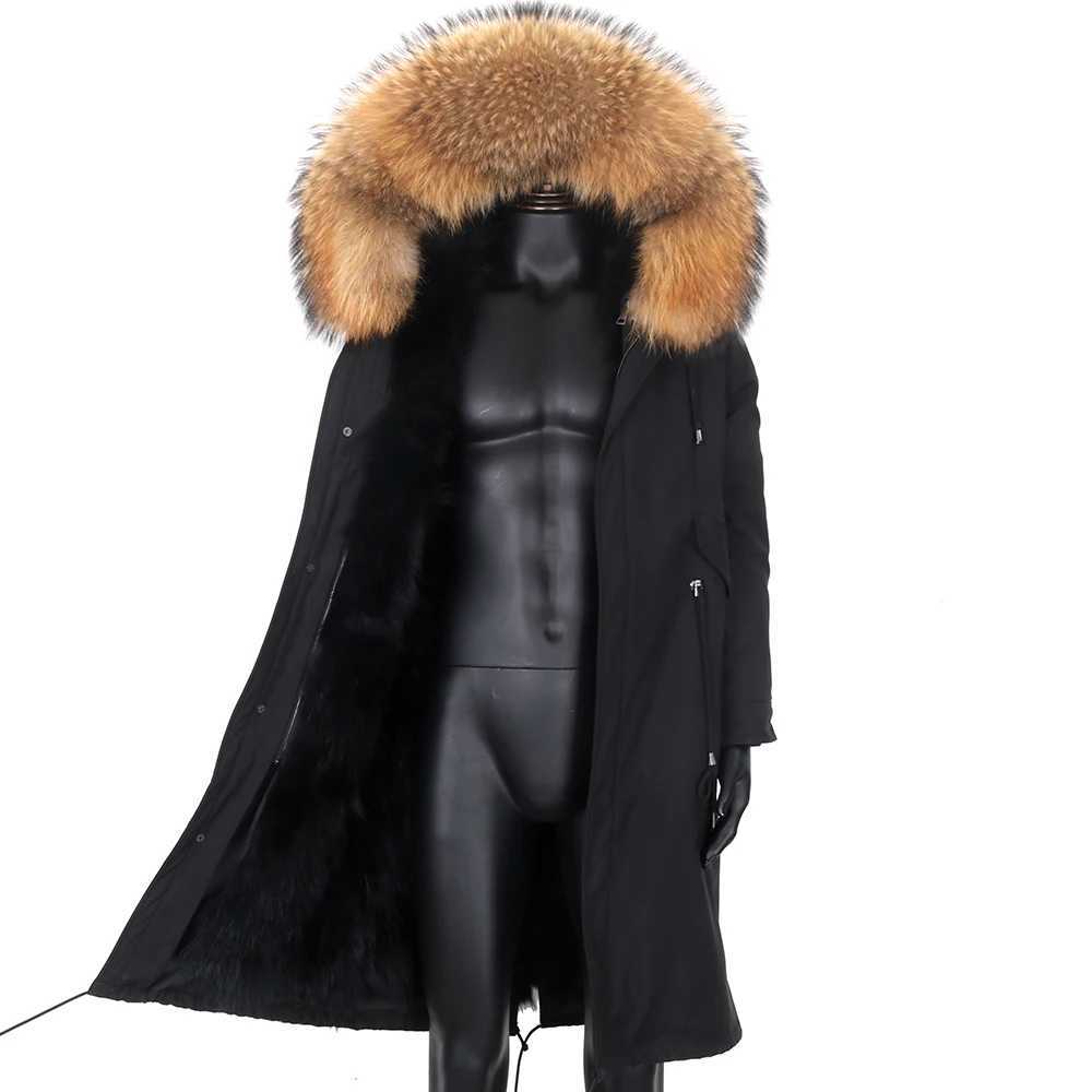 LaVelache waterproof winter jacket mens X-Long Parkas Real Fox fur lining natural raccoon fur collar thick warm mens jacket W241213