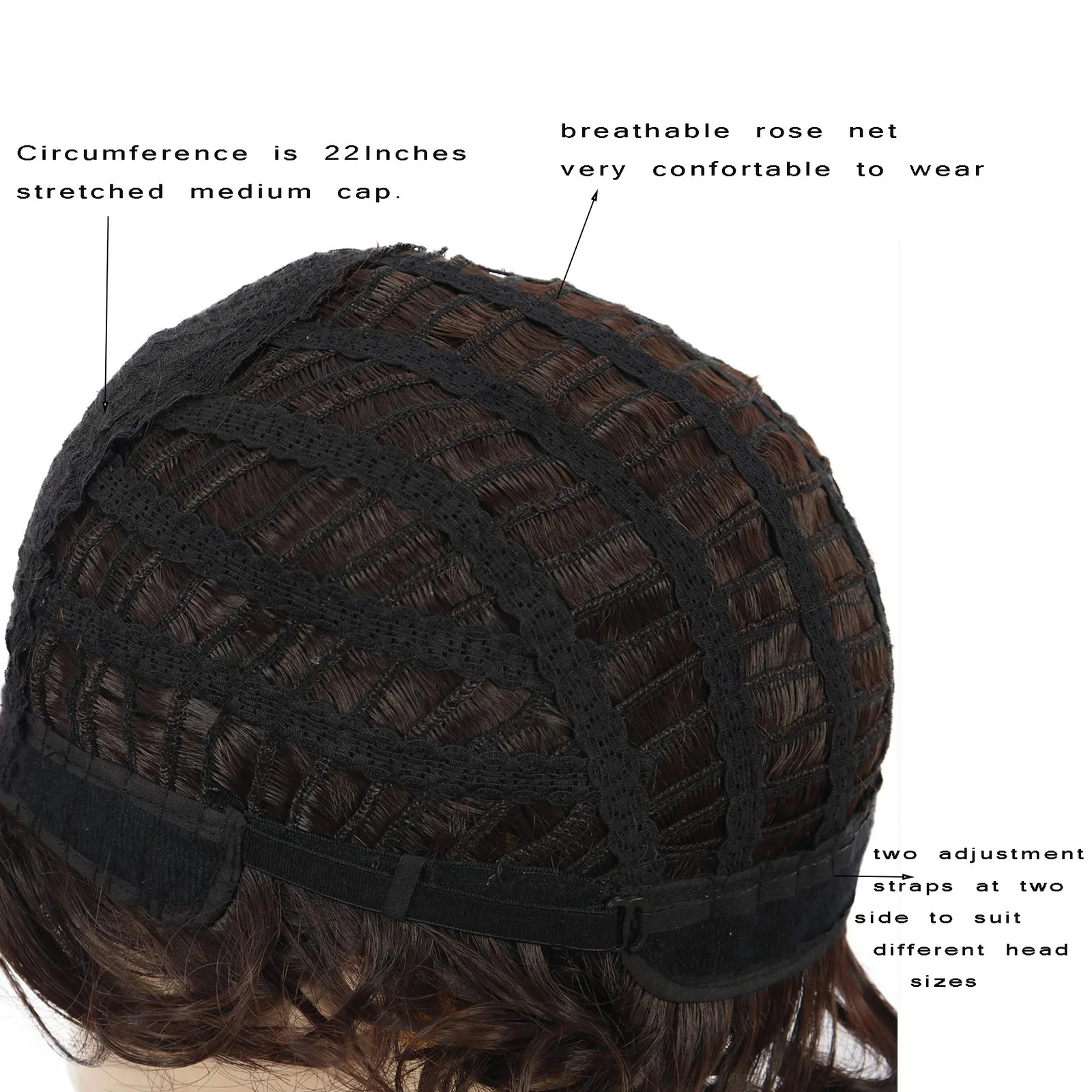 Gres Men Short Wavy Brown Wig Halloween Cosplay Costume Synthetic Hair Wigs High Temperature Fiber Machine Made 241213