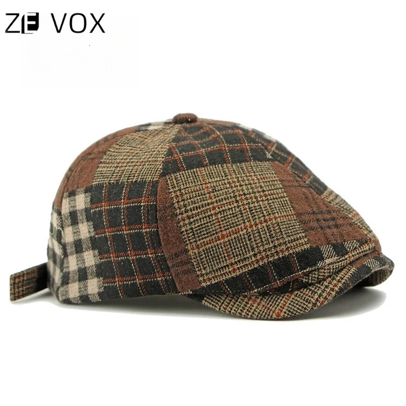 Fashion Unisex Official-website Beret Hat with Plaid Retro English Style Cap for Both Men and WomenSupport Wholesale 241214