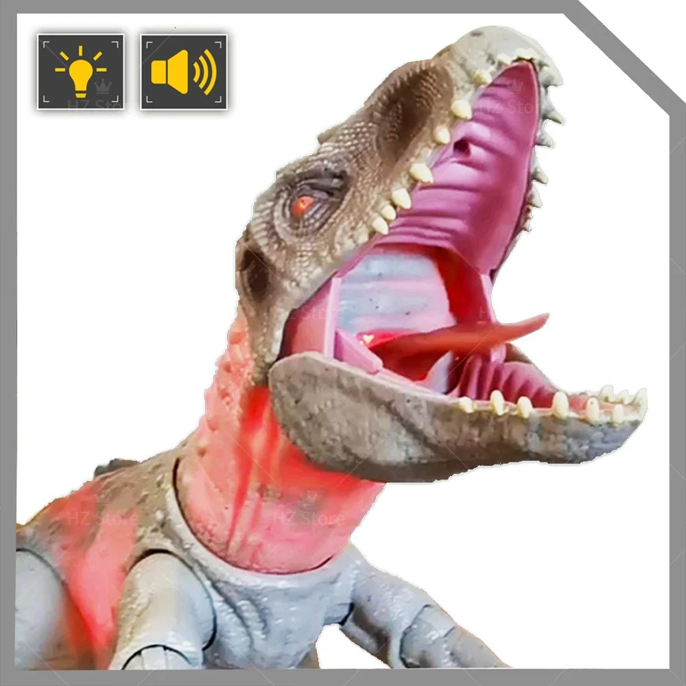 Jurassic Park Electric Indominus Rex T Rex Dinosaur Toy with Light and Sound Effects Childrens Toy Christmas Gift 241213