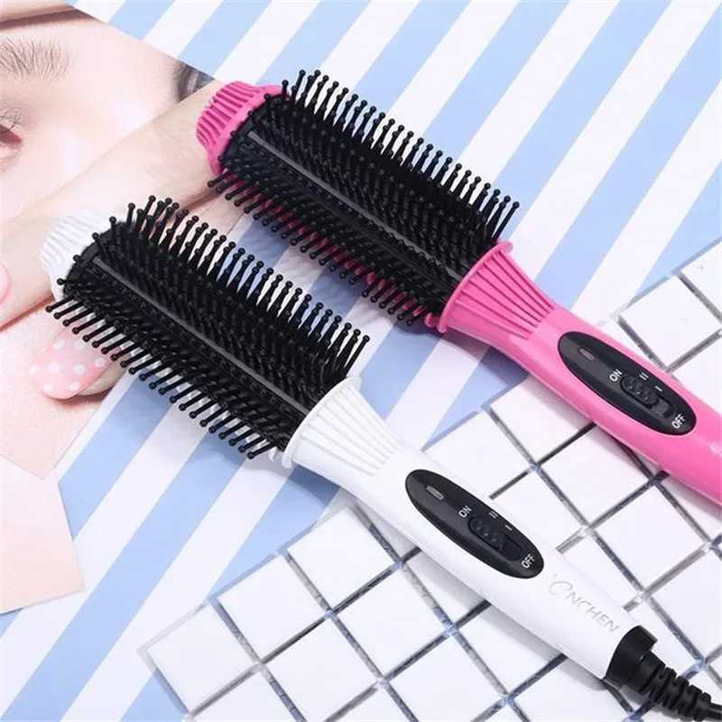 Dropshipping Multi functional Electric Curler Anti scaling Ironing Straightener Comb Straightening Brush and Curling Tool 20#51 W241214