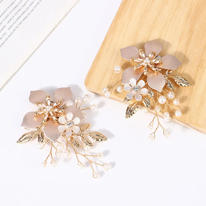 1 pair of rhinestone shoes clip on crystal flower shoes charming decoration wedding party shoes decoration 241213