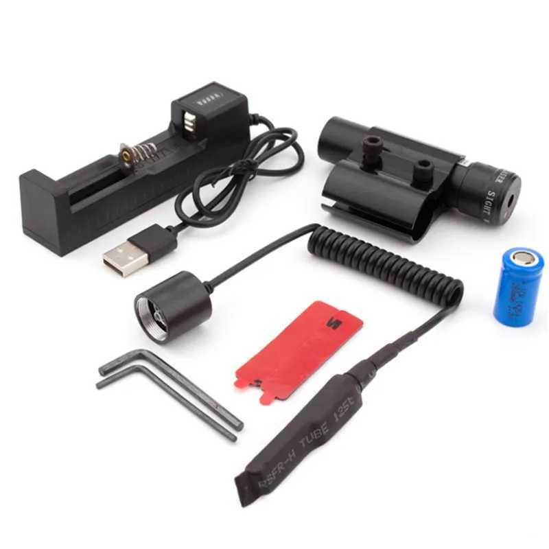 Tactical Laser Sight with Picatinny 11mm 20mm Rail Rif Laser Collimator Battery Included Red Laser Pointer Prure SwitchXJ241214