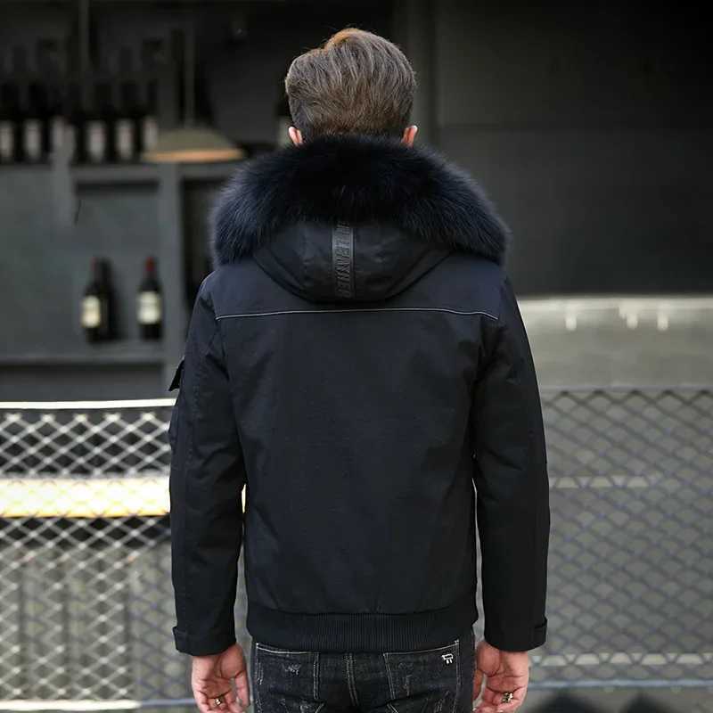 2024 New Winter Jacket Mens Parka Mink Fur Liner Fox Fur Collar Rabbit Fur Sleeve Thickened Warm Clothing Male Clothes Casaco F W241213