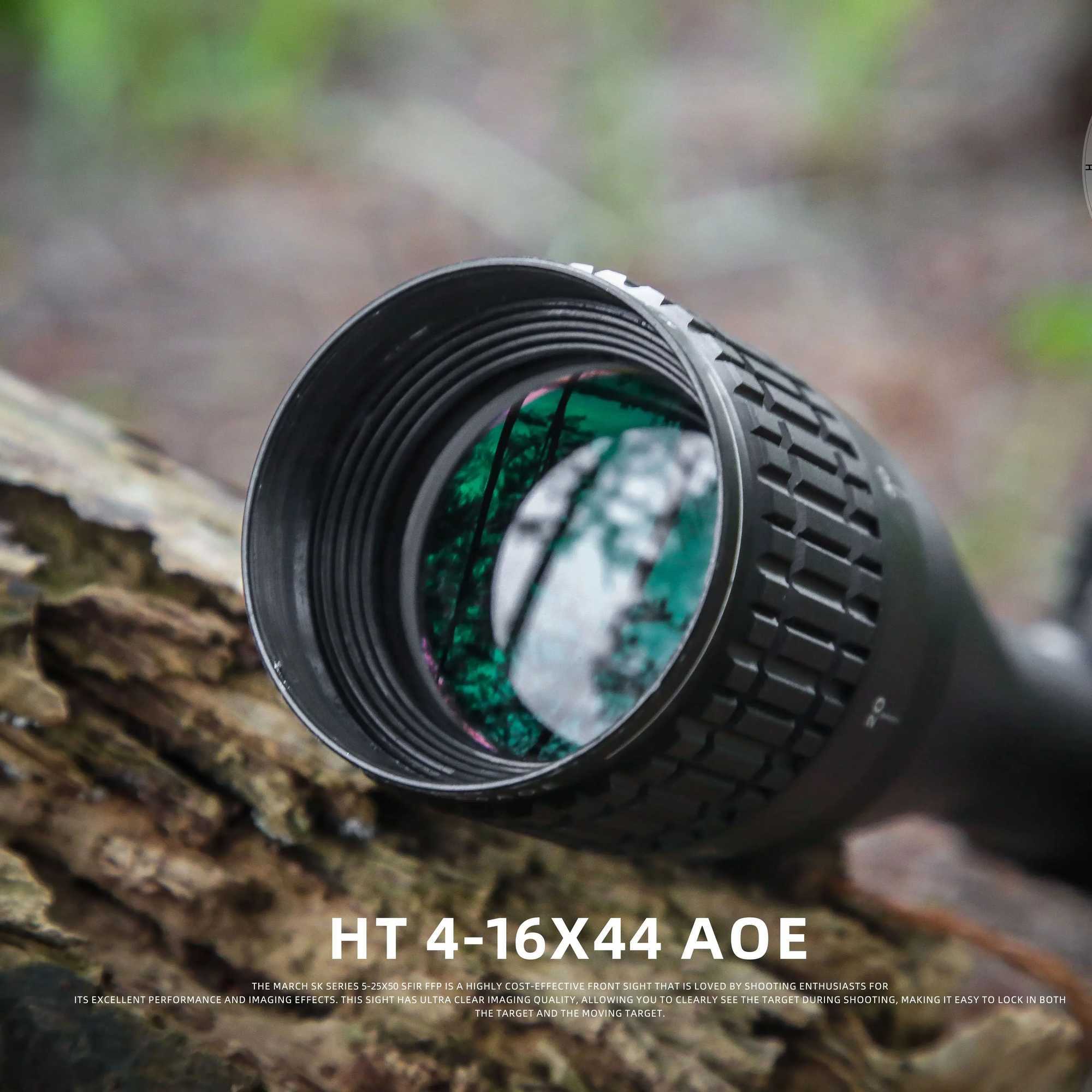 MARCH Optic Sight HT4-16X44AOE Tactical Rifscope Green Red Illuminated Turret Reset Lock Airsoft Hunting Scopes Rif ScopeXJ241214