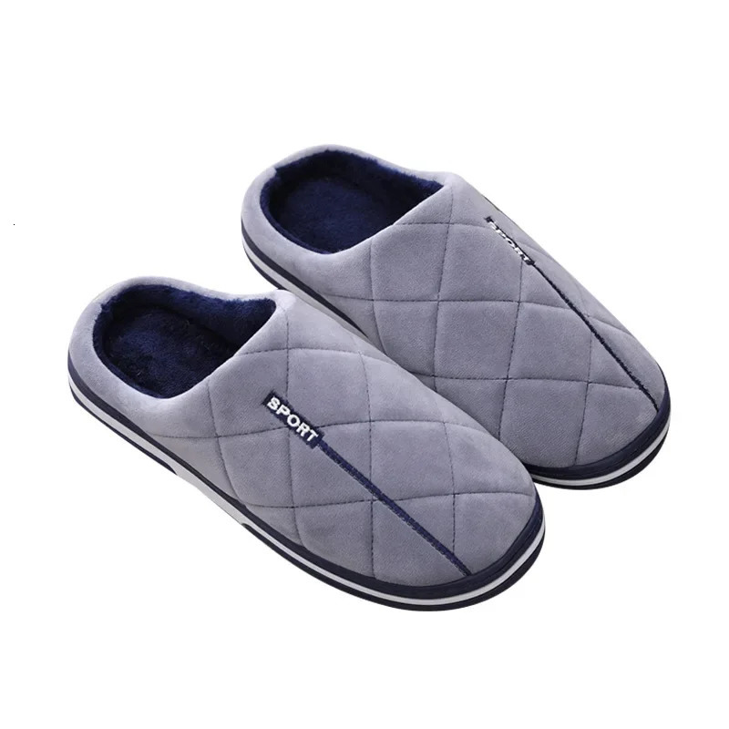 Size 4750 Big Slippers Autumn Winter Mens Cotton Extra Large Home Shoes Warm Men 241214