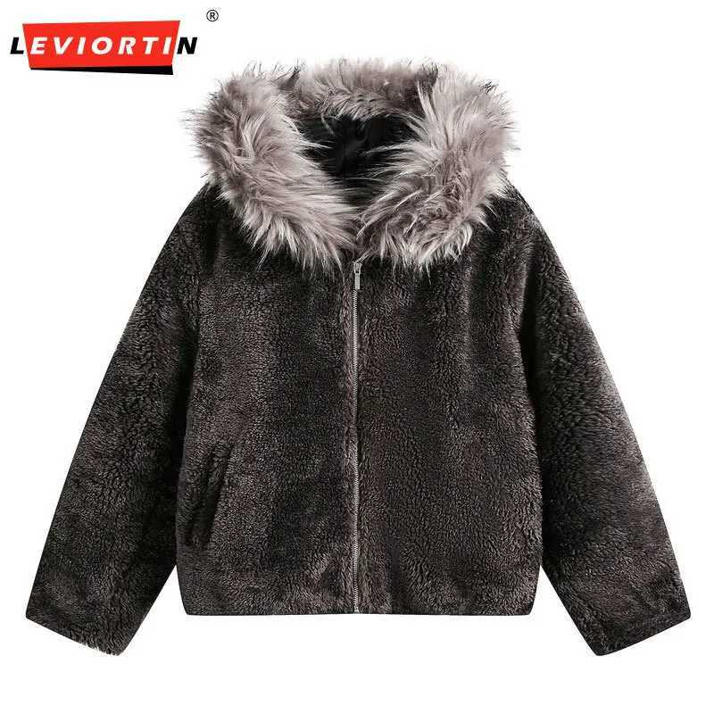 Mens detachable fur collar short fur silhouette hooded jacket personalized warmth 2024 winter cotton jacket 26554506 W241213