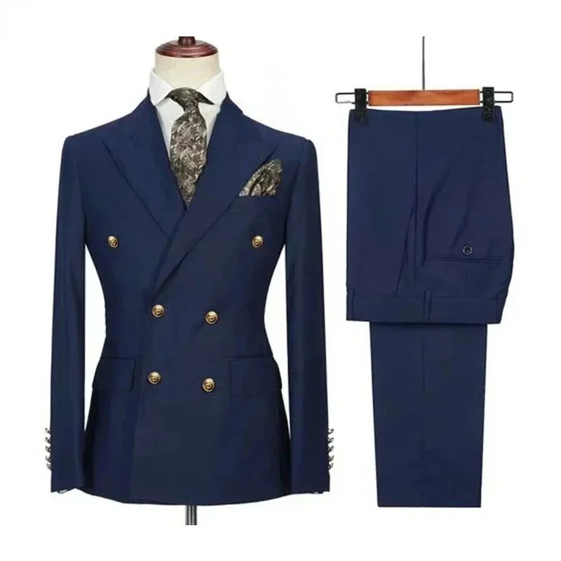 Suits For Men 2 Pieces Set Wedding Jackets Pants y Elegant Blazers Closure Collar Party Classic Full Without Accessories 241211