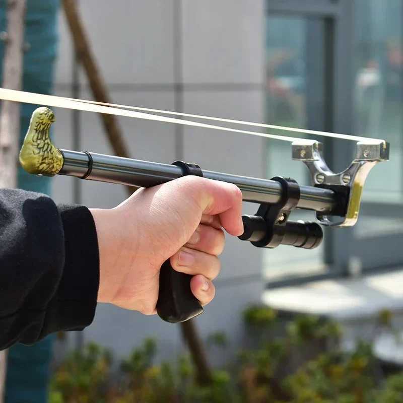 New Arrival Classic mini slingshot portable and retractable slingshot field hunting equipment upgraded version of powerful slingshot Z241214