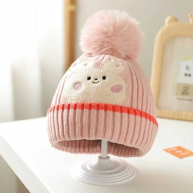 Autumn Winter Warm Beanie for Kids Boy Girl Cute Dinosaurs Bear Crochet Bonnet Baby Photogrpahy Props Hat W241213