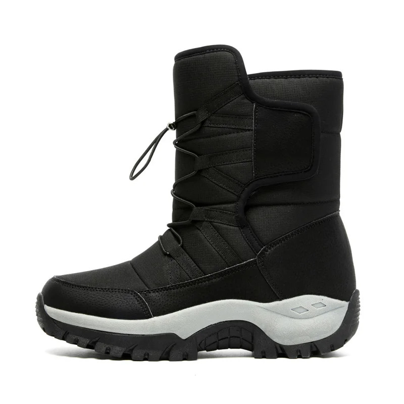 Winter Mens Shoes Warm Plush Mens Boots High Top Couple Snow Boots Winter Outdoor Anti-Slip Ankle Boots Work Casual Boots 241213