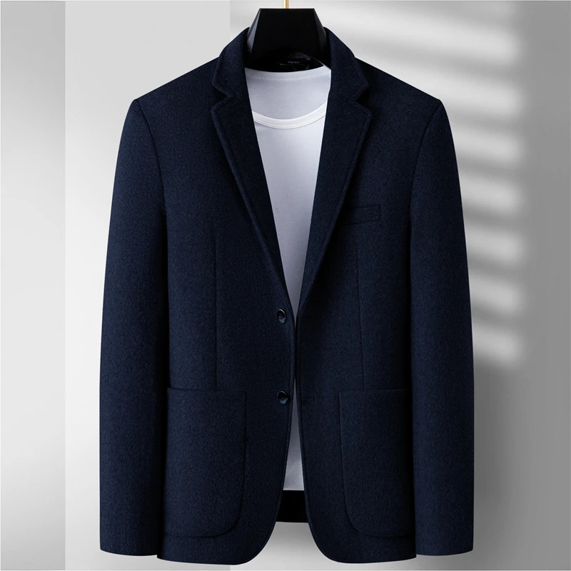 Highquality Fashion Allinone Wool Suit Jacket Casual Business for Young People Slim Blazers Single Breasted 241211