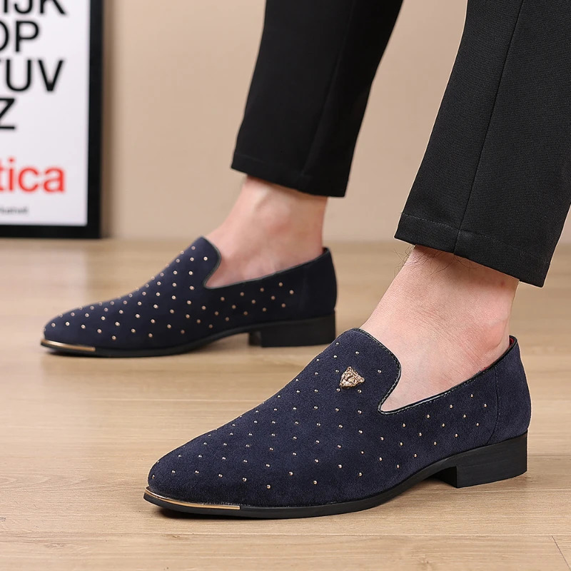 y Men Dress Shoes Suede Casual Elegant Comfortable Loafers ner Business Leather for Zapatos Hombre 241214