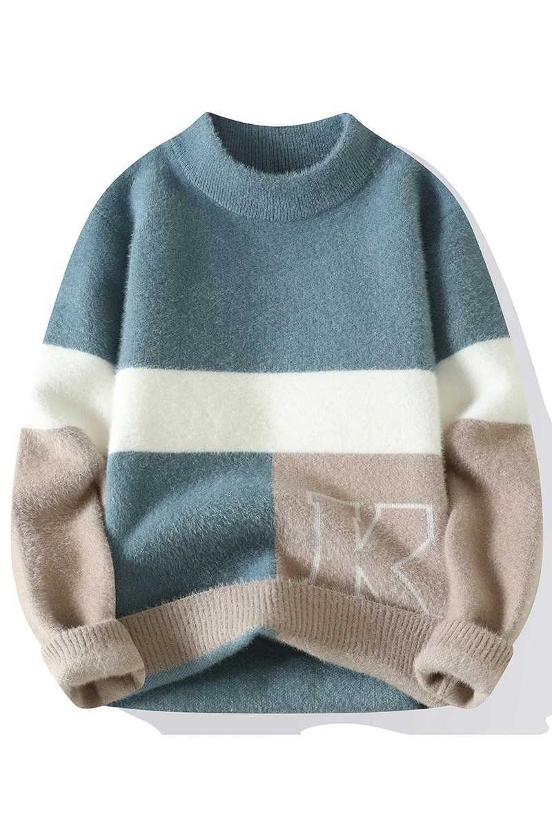 High Quality winter korean style thicken mens warm sweater men fashion warm sweaters Mens wool pullovers male full size M-3XL MY0179 T241214