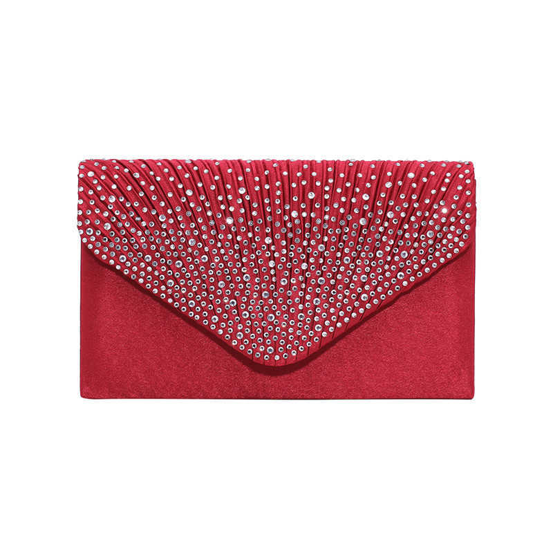 Clutch Bag High Grade Dinner Bag Ladies Evening Bag Banquet Bag Silk Diamond Envelope Bag Hand Bag 240920