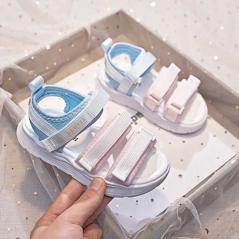 Sandals 2024 Size 27-36 Summer Baby Sandals Gradient Boys Beach Shoes Kids Girls Sport Sandals Children Candy Color Student Shoes H05252 H241213