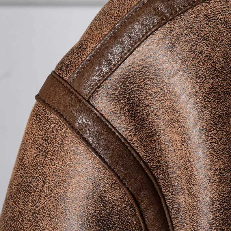 PFHQ Winter Men Fur One Piece Jacket 2024 Contrast Color Pocket Design Long Sleeve Zipper Casual Male Tops New Fashion 2Z7309 W241213