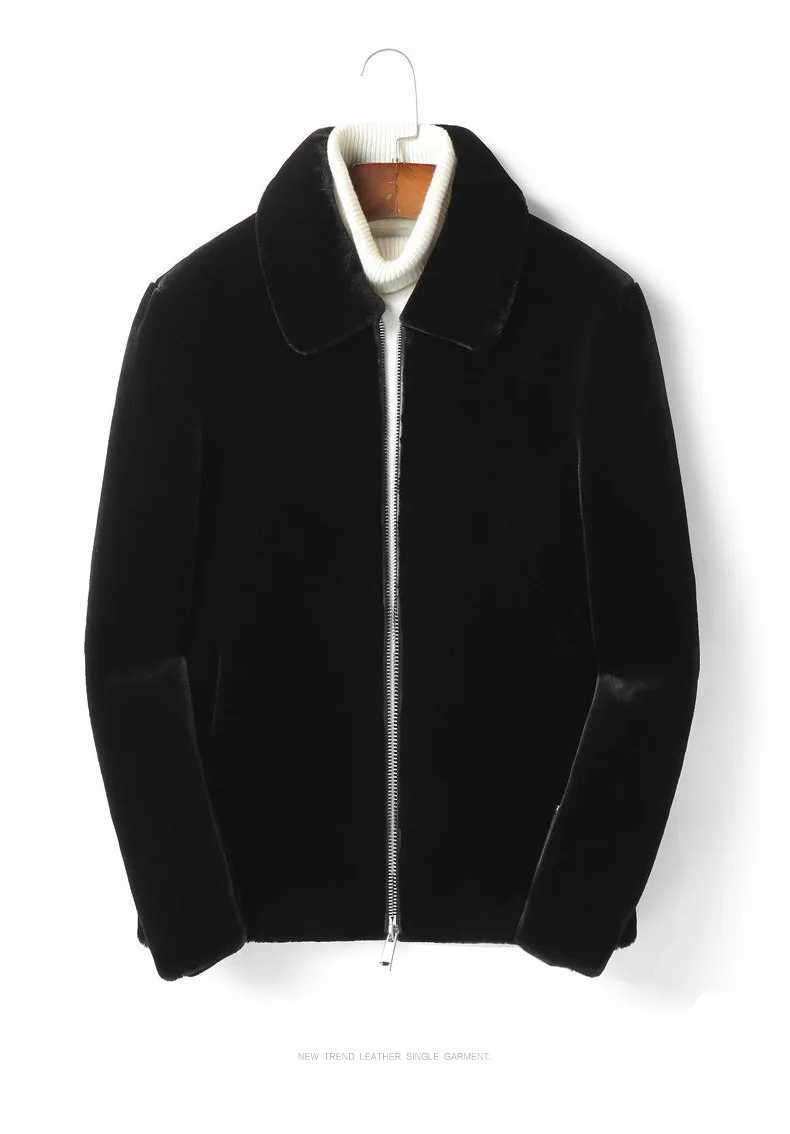 Mens faux fur coat faux mink long sleeved zipper hooded jacket oversized PU fluffy warm winter coat 4xl 5xl 6xl W241213