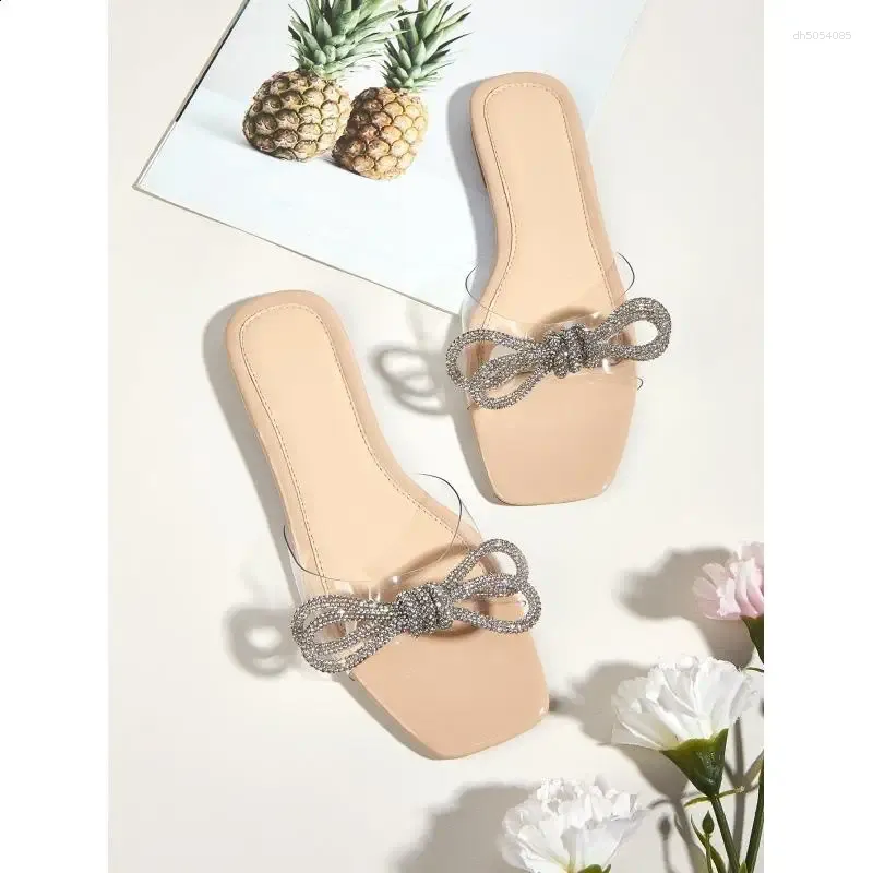 Slippers Shoes Women Rubber Flip ps Flat Slides Low Female Mule Pantofle Soft Hawaiian Mules 2024 Fabric Rome Casual PU Sexy