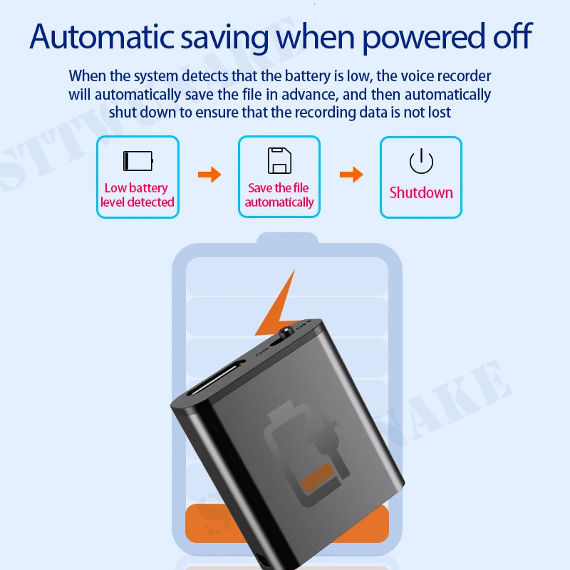 Only 0.25cm miniature voice activated recorder with built-in magnet miniature digital audio recording device Dictophone STTWUNAKE 241209