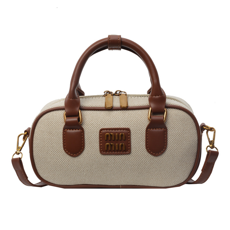 2025 New Designer Letter Min Mini Boston Bag Shoulder Crossbody Tote Handbag Y2k Purses Leather Black Free Shipping