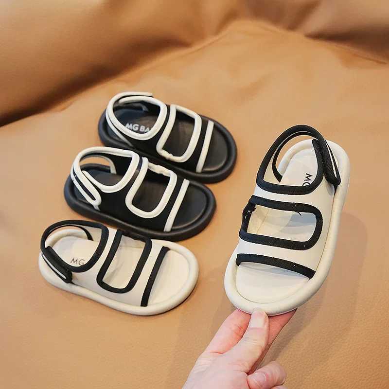 Sandals Children Summer Sport Sandals for Boy Sandals Shoes Girl Black White Color Way Breathable Summer Shoes Kids Soft Footwear H05151 H241213