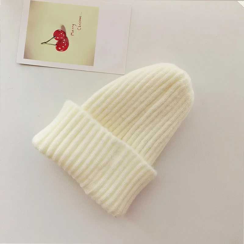 Autumn Knitted Childrens Beaver Hat Baby Knitted Hat Boys and Girls Winter Warm Hat 1-6 Years Old W241213