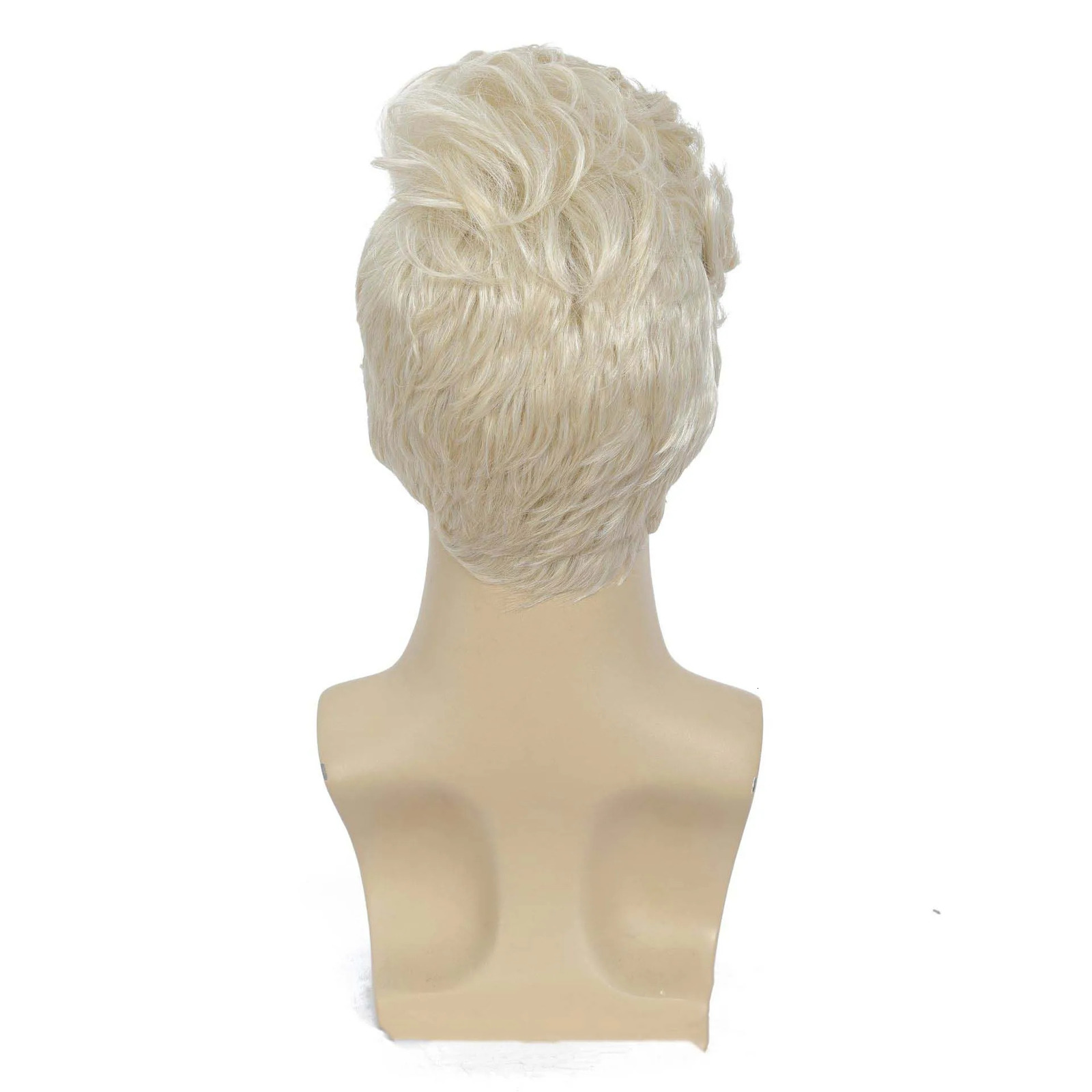 Synthetic Mens Wig Short Brown Wig Curly Haircut For Man Guys Daily Wear Natural Blonde false Hair Heat Resistant 241213