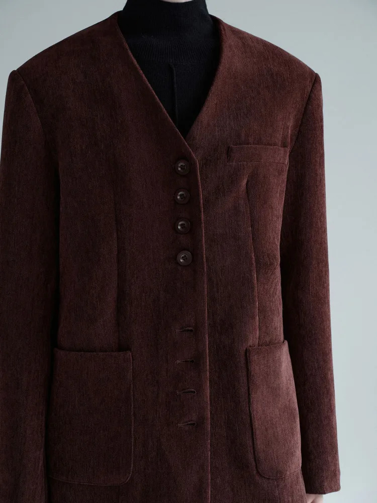 BJTZ Ankela Red Dyed Cotton Jacket Fashionable Shoulder n For Womens Autumn And Winter Collection 241209