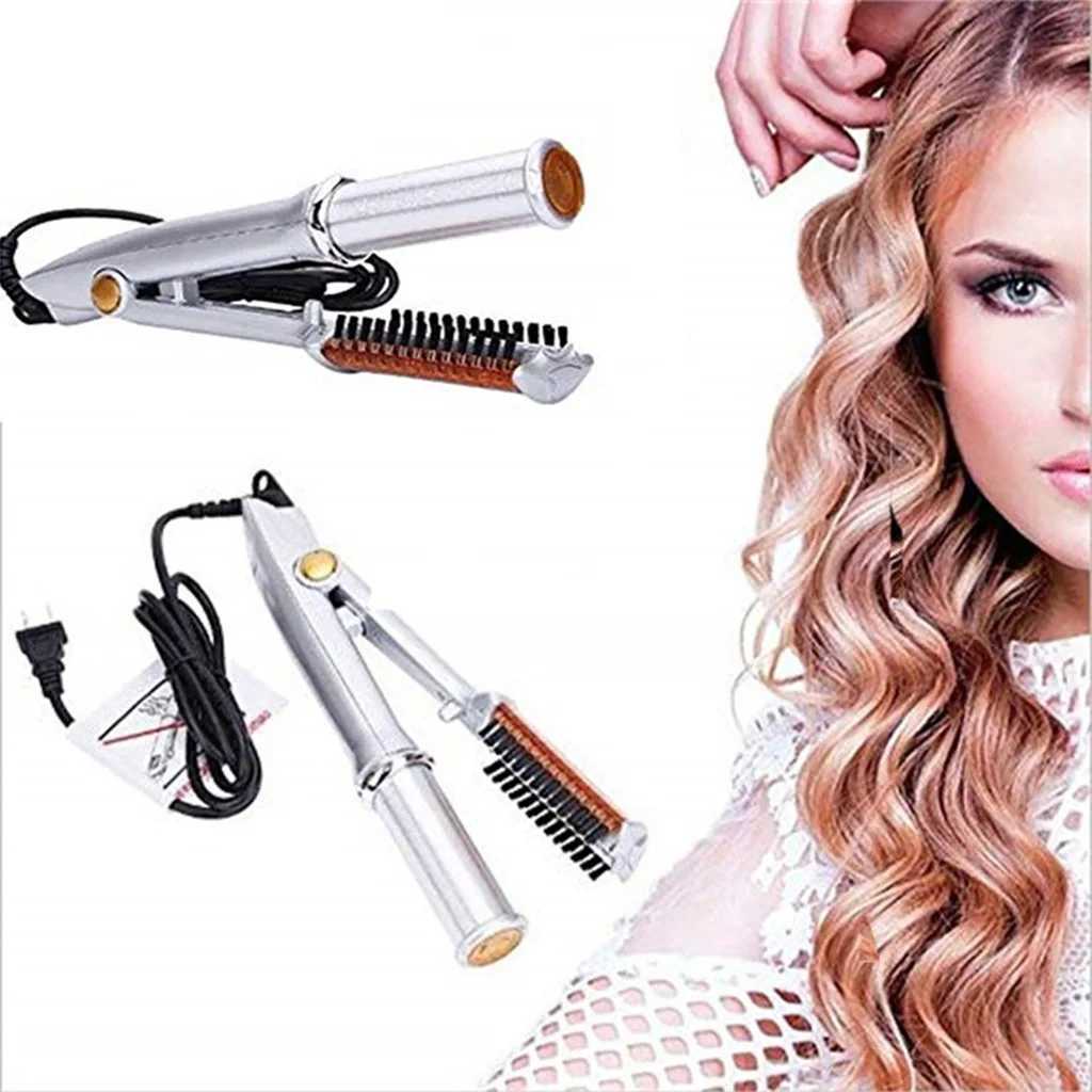 Professional Hair Straightening Iron Curling Iron Straightener Curler Styler 2 In 1 Multi Hair Styling Tool Flat Iron W241214
