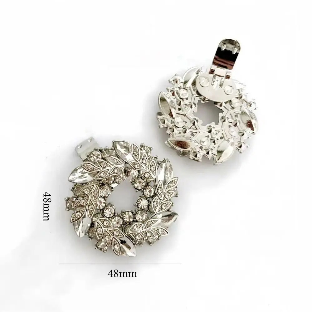 Fashionable Rhinestone Shoes with Crystal Removable Charm Buckle Bridal Shoes Decorative High Heels 241213