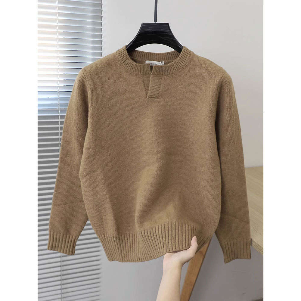 Autumn And Winter New Men's Solid Color Pullover Youth Casual Versatile Base Layer Inner Knit Sweater Round Neck Top
