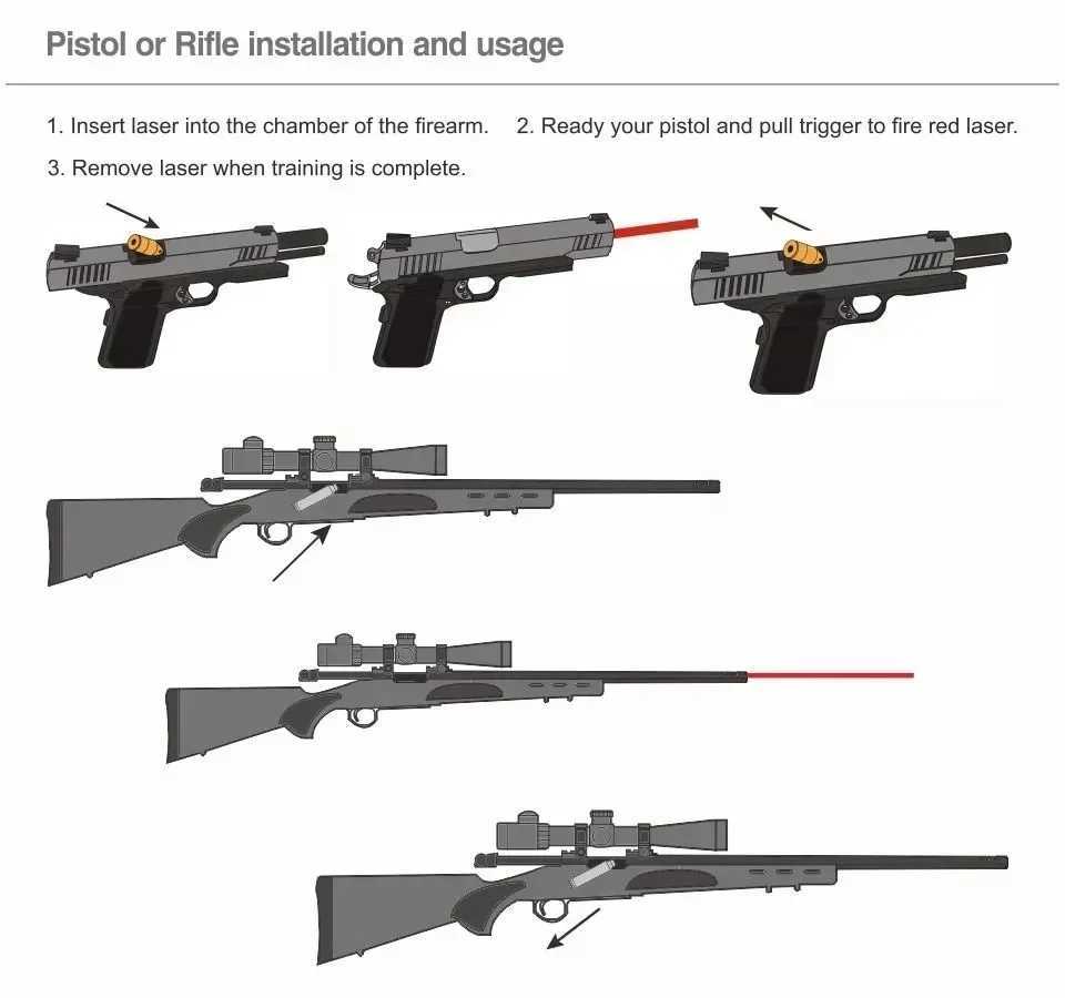 Tactical Training Laser Bult .223 .380 .45ACP .38 .40 9mm Pistol Snap s Rif Dry Fire Gun Bore Sight 9x19mm G-sight ISPCXJ241214