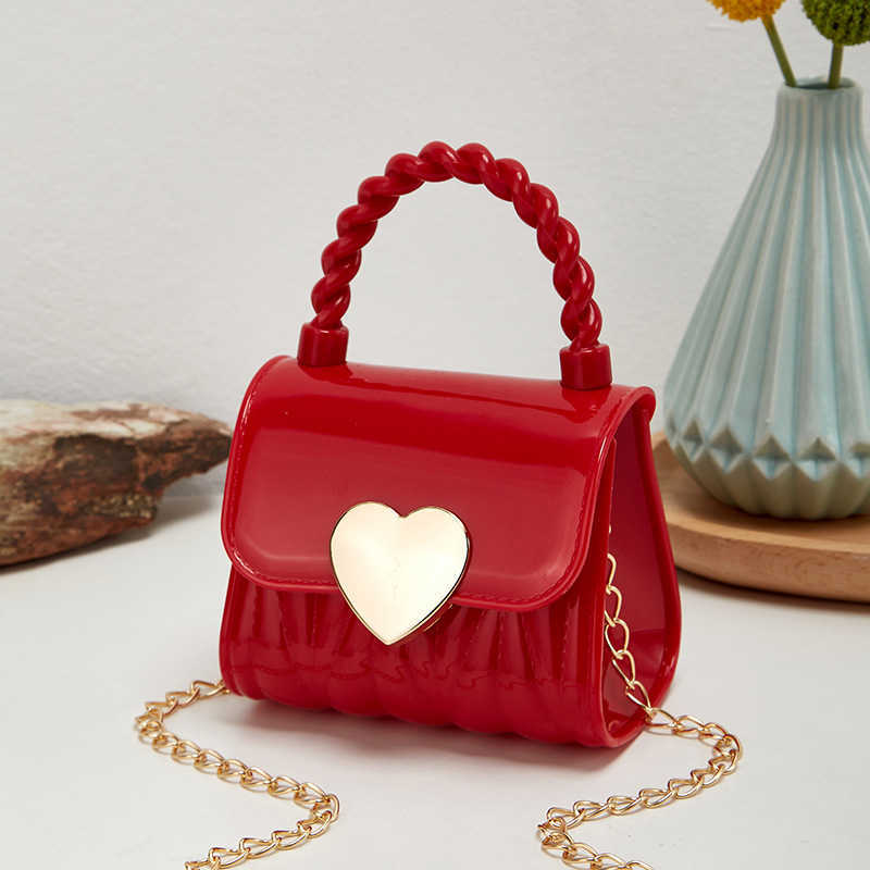 New Womens Bag Love Jelly Bag Womens Handbag Single Shoulder Crossbody Bag Mini Small Bag