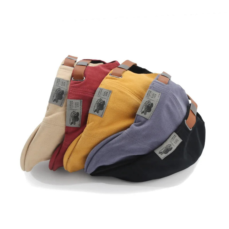 Retro classic berberine suitable for both men and women Japanese street trend wearing a hat on the back Korean version of 241210