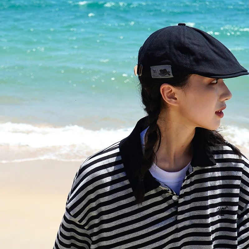Retro classic berberine suitable for both men and women Japanese street trend wearing a hat on the back Korean version of 241210