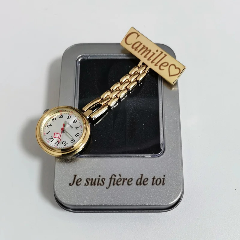 Personalized Carving of Your Name Midway Doctor Customized Clock Hospital Healthcare Pocket FOB Nurse Watch 241212