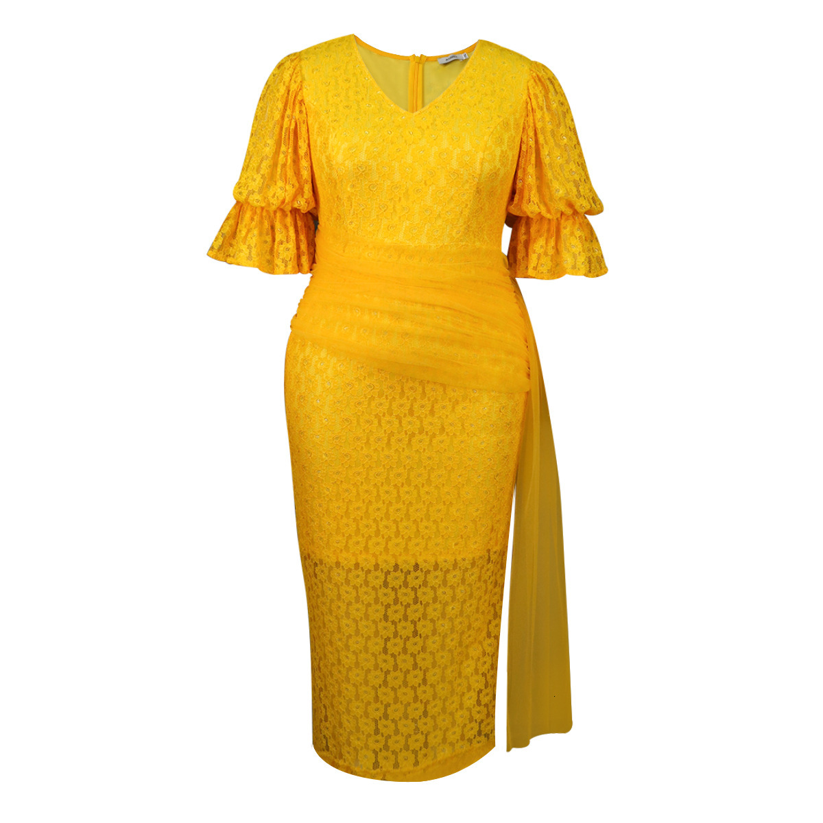 Large Yellow Designer Mermaid Ball Lightweight Dress Special Occasion Lace Sequin Evening Dress Party Birthday Engagement Dress Dress