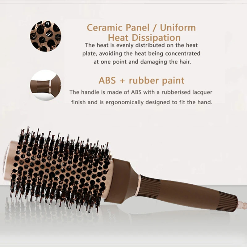 Curling Comb Professional Anti Static Hair Combs High Temperature Resistant Aluminum Tube Ceramic Comb Salon Tools 241213