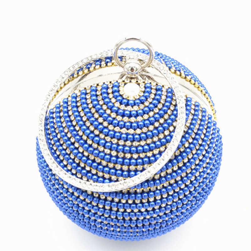Clutch Bag Korean Version Round Diamond Embellishment Bag Leisure Handbag Dinner Bag Versatile Bag Made Hand 240920