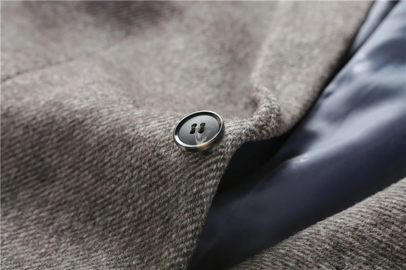 Autumn and Winter Suit Middleaged Mens Fashion Casual Classic Wool Jacket Single Slim Blazer Clothing 241211