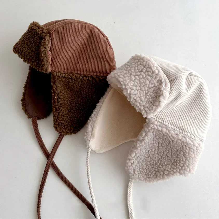 1-4Y cashmere baby hat winter warm baby hat baby helmet hat W241213