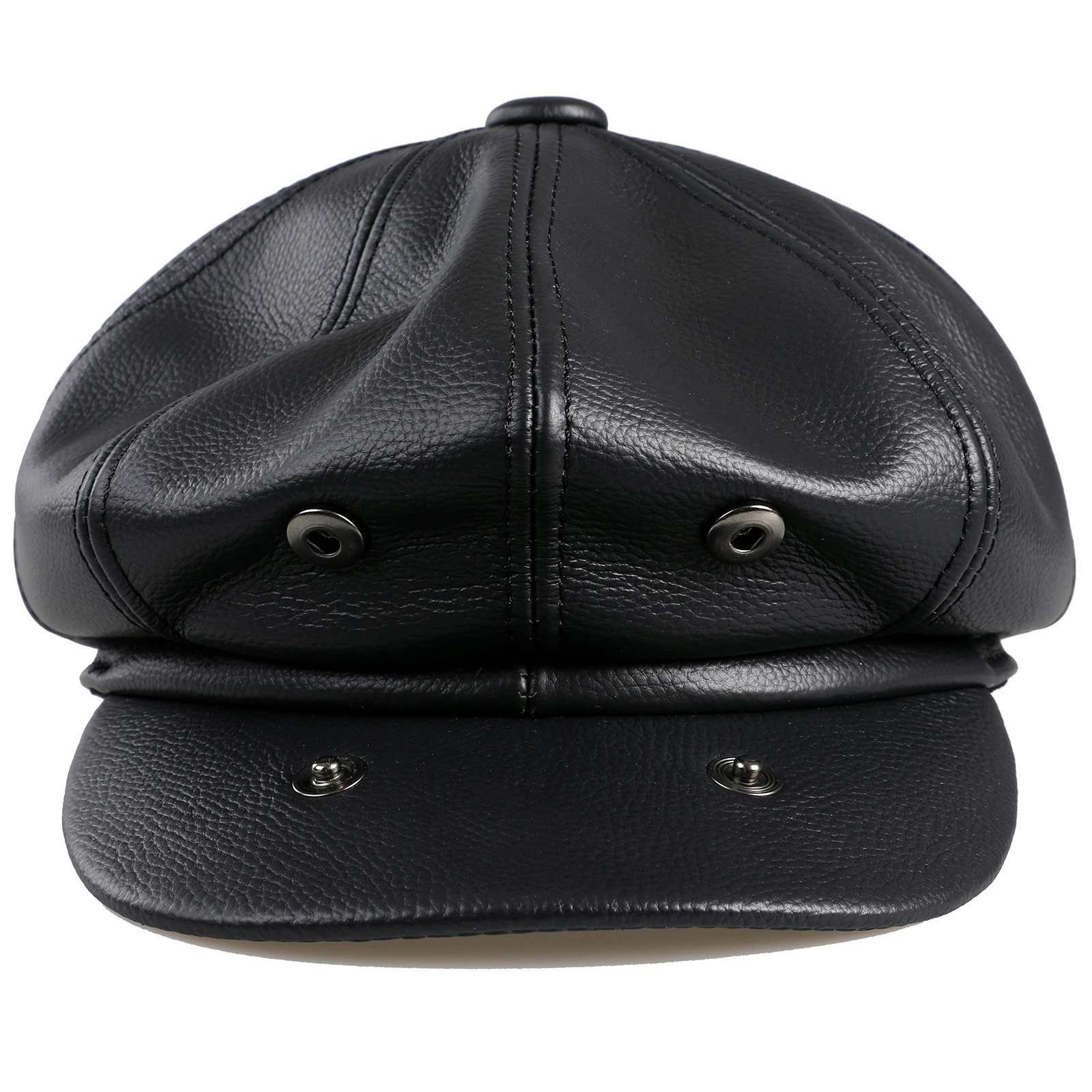 Mens sboy Flat Cap 100% Premium Genuine Cowhide Leather 8 Panel Gatsby Ivy Golf Cabbie Hat 241214