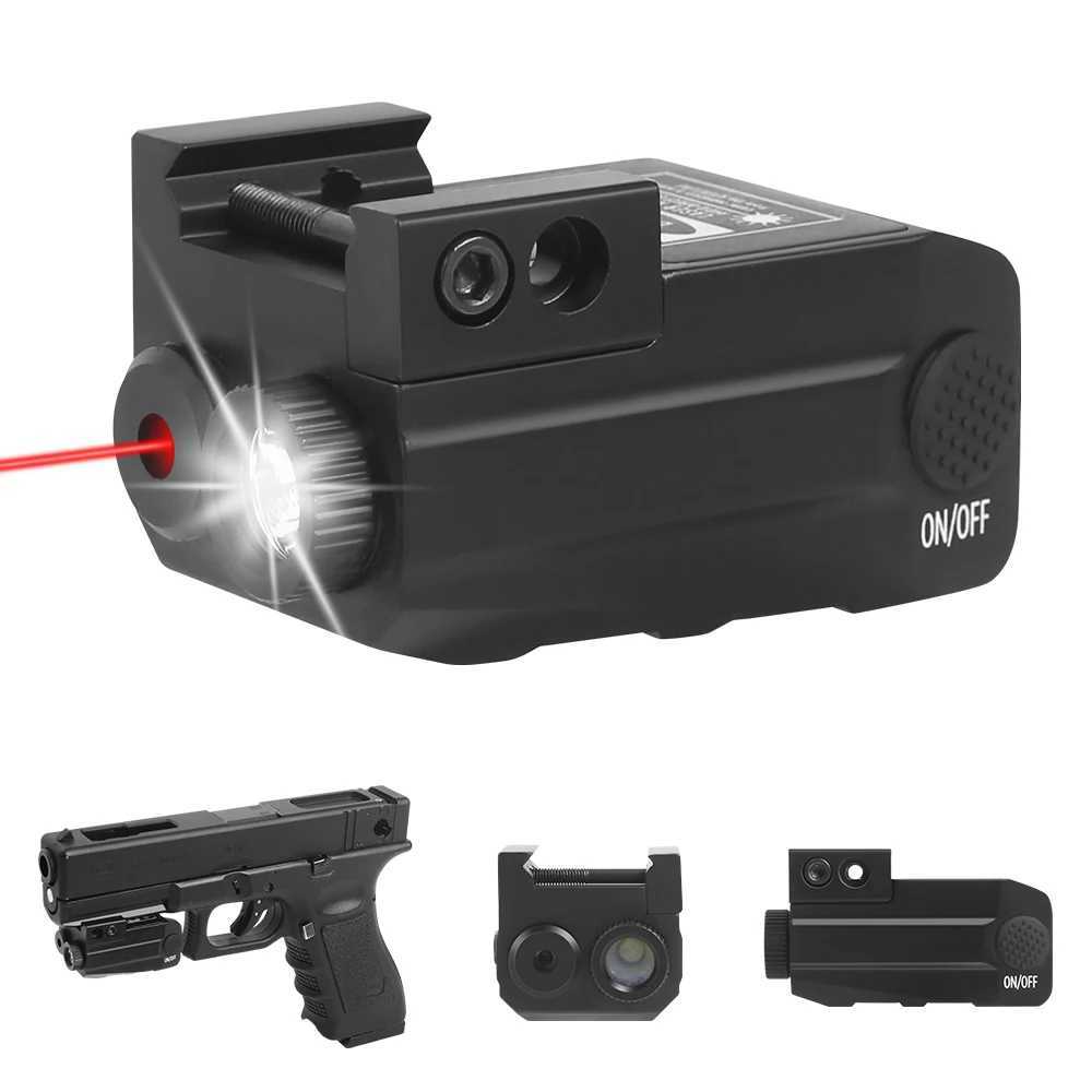 500 Lumens Weapon Gun Light Red Green Laser Pistol Light Combo USB Rechargeab D Flashlight for Picatinny Rail MoutXJ241214