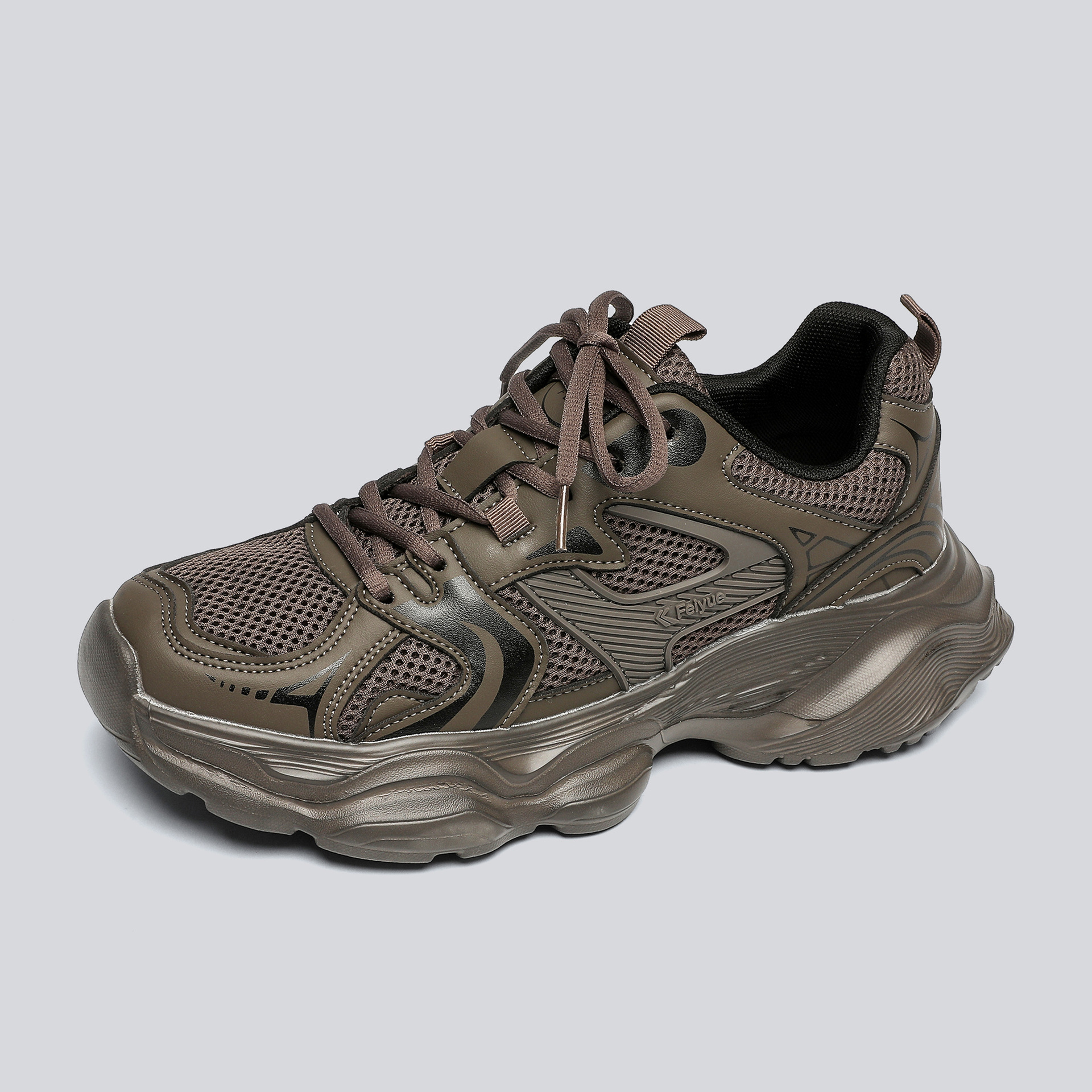 2025 free shipping new designer shoes for mens running shoes black brown Thick soled height increasing shoes for outdoor sneakers sport shoes